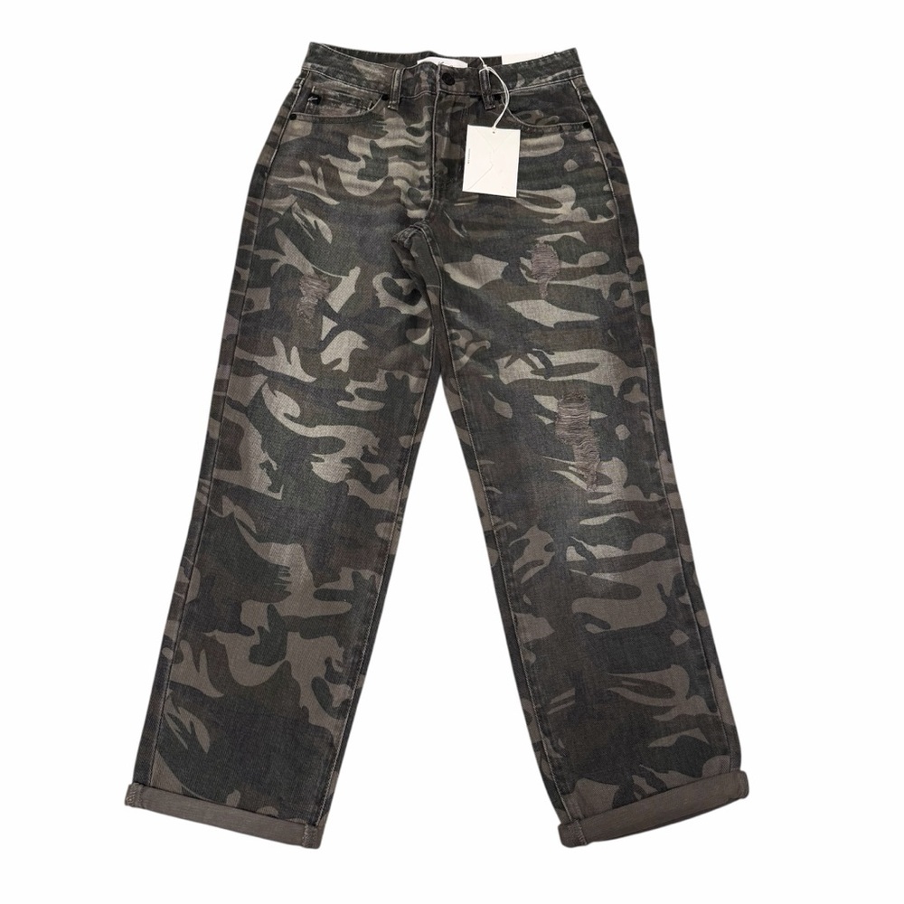 KanCan Benji Camo Straight Fit Cuffed Jeans Women’s 1/24 Camouflage Outdoor